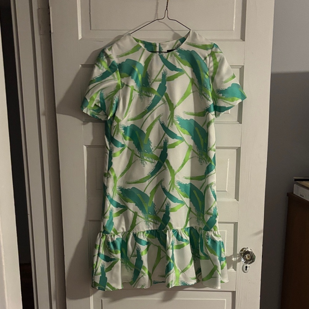 Bigio Collection Flounce Green Whisp Dress